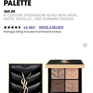 Yves Saint Laurent Eyeshadow Quad - Luxurious Satin and Shimmer